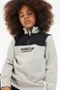 Barbour® International Boys Grey Moto Half Zip Sweatshirt