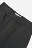 Boys Black Cotton Fleece Bermuda Shorts