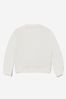 Baby Unisex Cotton Logo Sweatshirt in White