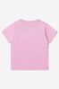 Baby Unisex Cotton Jersey Medusa Logo T-Shirt in Pink