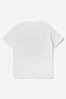 Unisex Cotton Embroidered Logo T-Shirt in White