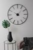 Libra Black Black Tiverton Skeleton Wall Clock