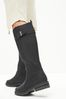 Black Extra Wide Fit Forever Comfort® Stitch Detail Knee High Boots