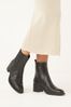 Black Snake Effect Regular/Wide Fit Forever Comfort® Leather Block Heel Chelsea leather Boots