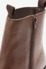 Chocolate Brown Extra Wide Fit Forever Comfort® Leather Chunky Sole Chelsea awards Boots