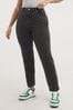 Simply Be Womens Black Wash Demi Mom Jeans