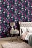 Arthouse Purple Dark Magic Multi Floral Wallpaper Sample Wallpaper