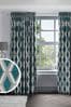 Teal Blue Luxe Geo Made To Measure Curtains
