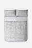 Jasper Conran London Melange Grey Jacquard Weave With Solid Satin Back Duvet Cover and Pillowcase Set