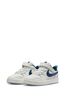 Nike White/ Blue Glitter Court Borough Low Youth Trainers
