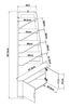 Dark Bronx Oak Effect Corner Ladder Shelf