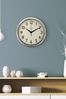 Brookpace Lascelles Chrome Deco Style Wall Clock