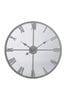 Libra Grey Round Mirrored Wall Clock With Grey Frame