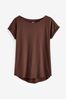 Brown/White/Animal Cap Sleeve T-Shirts 3 Pack