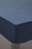 Midnight Blue 400 Thread Count Cotton Fitted Sheet