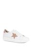 Bellissimo Women’s White Lace-Up Trainers