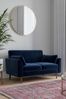 Soft Velvet Navy Blue Mila Compact 2 Seater 'Sofa In A Box'