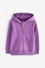 Bright Purple Regular Hoodie Zip Through Hoodie (3-16yrs)
