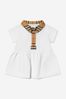 Baby Girls Tavi Check Collar Dress in White