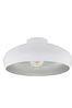 Eglo White/Silver Mogano 1 Light Ceiling Light