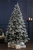 Laura Ashley White Frosted Lit LED Tree With 7ft Pine Cones