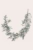 Green Pine Cone and White Berry LED Garland