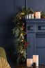 Laura Ashley Green Crab Apple and Pine Cone LED Garland