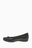 Gabor Ring Leather Ballerina Black Shoes