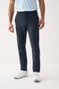 Navy Blue Slim Shower Resistant Technical Stretch Golf Chino Trousers