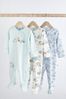 Blue Baby Sleepsuits 3 Pack (0-2yrs)