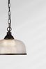 Searchlight Black Highclere 1 Light Black And Glass Ceiling Light