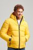 Superdry Yellow Sports Puffer Hooded Jacket