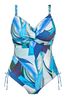 Fantasie Blue Splash Aguada Beach Underwire Twist Front Swimsuit