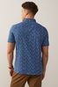 Blue/White Geo Printed Short Sleeve Shirt