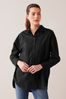 Black Oversized Long Sleeve Cotton Shirt