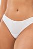 White Thong Cotton Rich Knickers 4 Pack