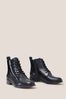 White Stuff Margot Leather Black Ankle Boots
