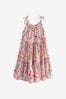 Pink Floral Tiered Strappy Dress (3-16yrs)