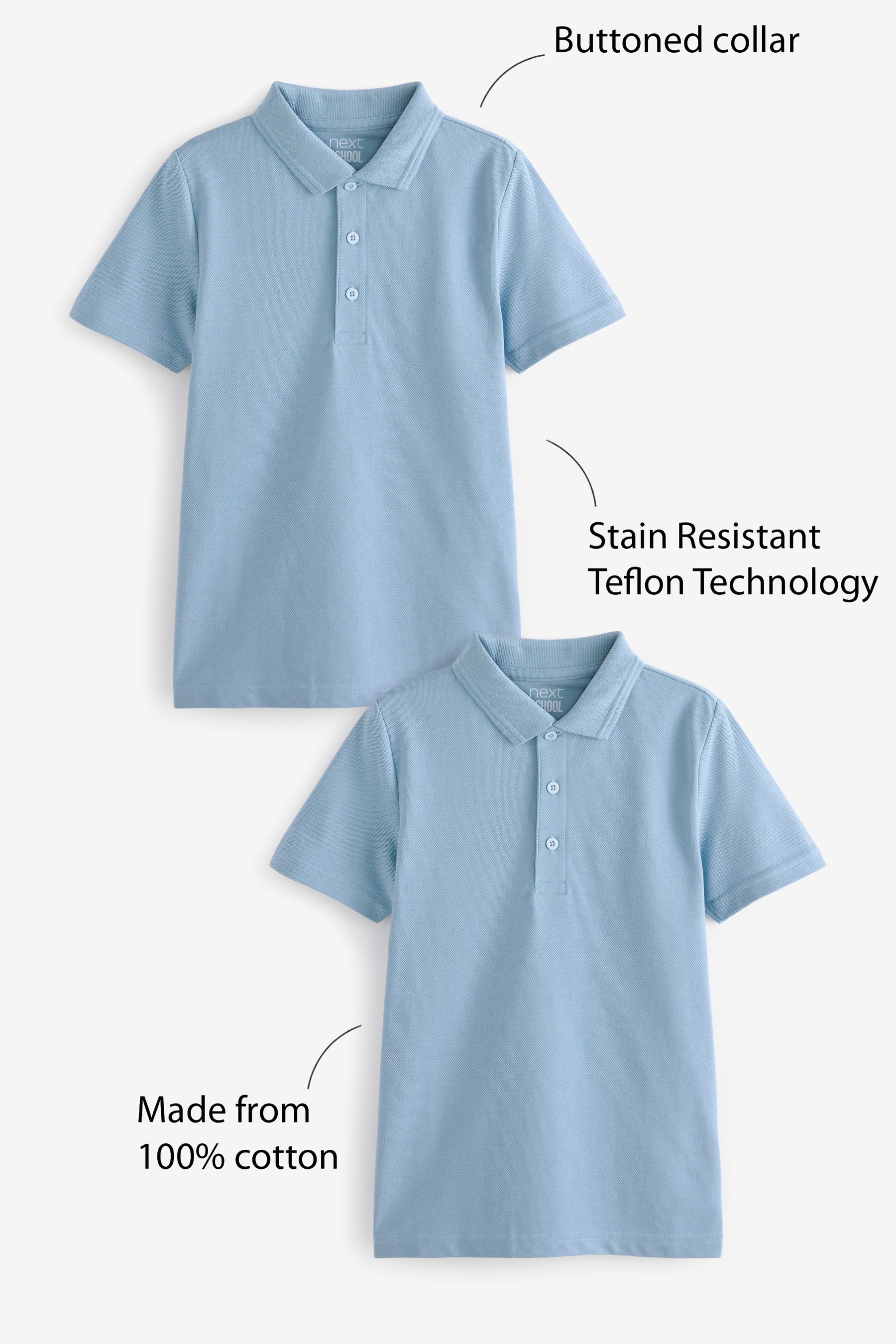 Buy Cotton School Polo Shirts (3-16yrs) from Next Ireland