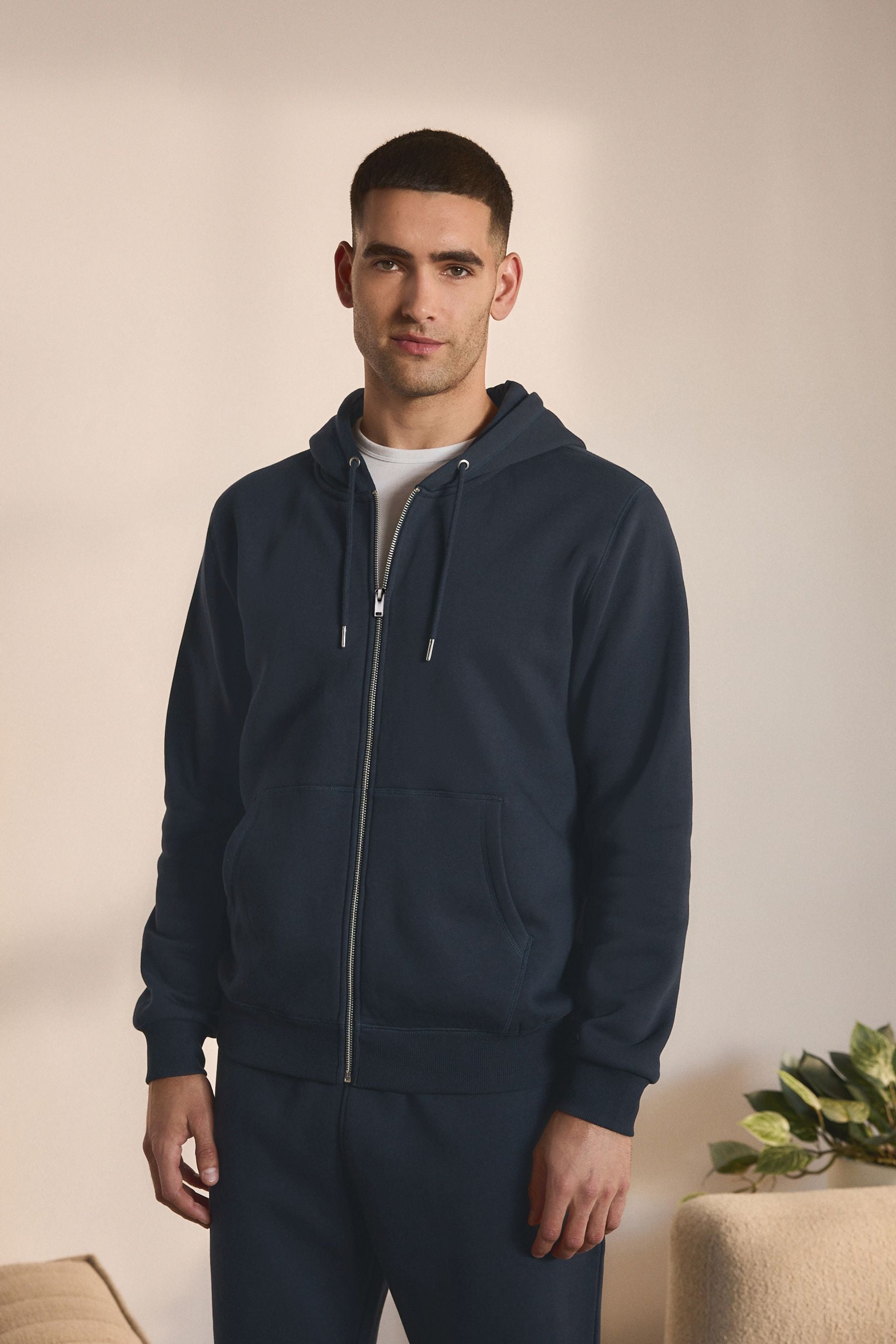 Buy Navy Blue Zip Through Hoodie from the Next UK online shop
