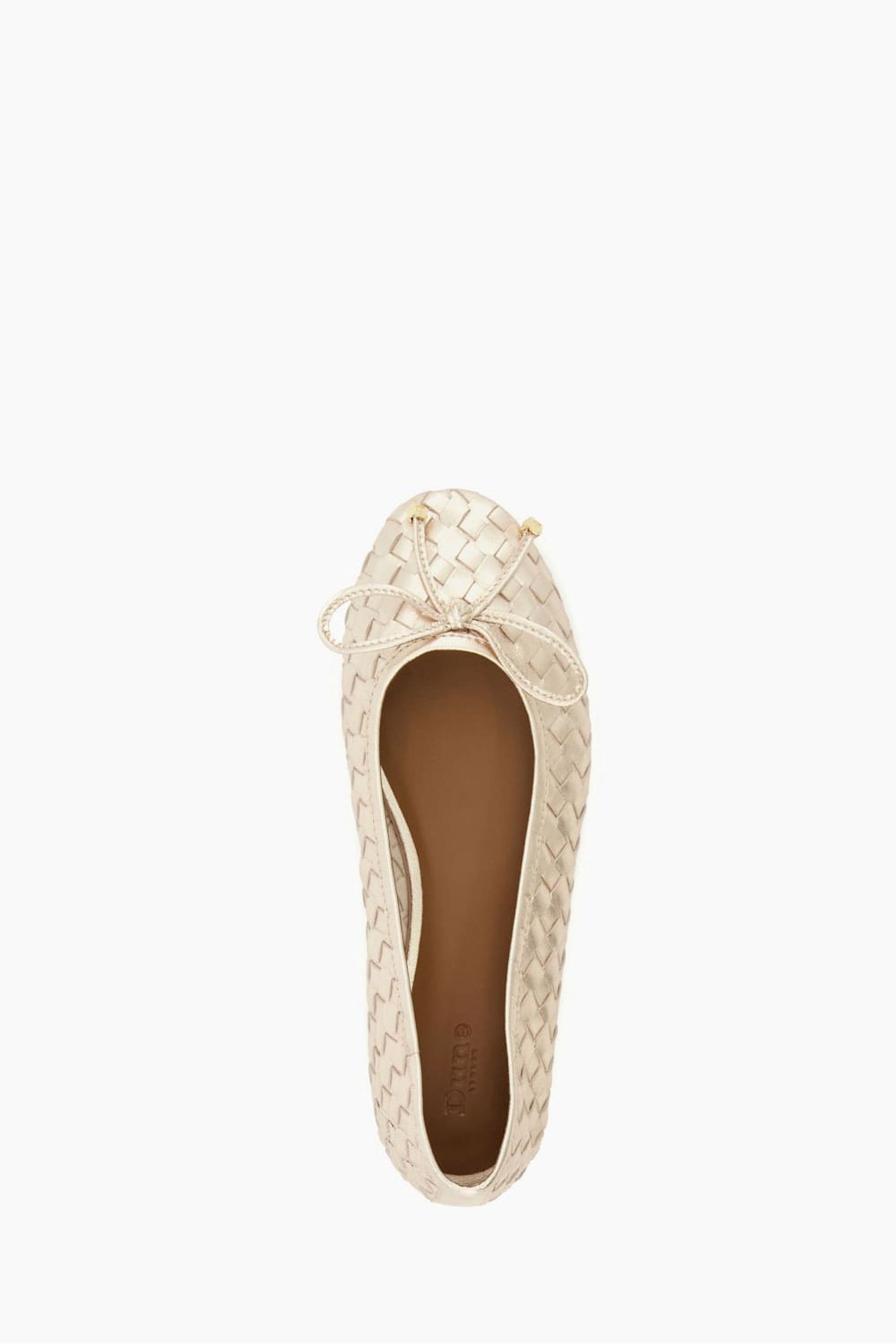 Buy Dune London Gold Hartlyns Woven Ballet Shoes from the Next UK