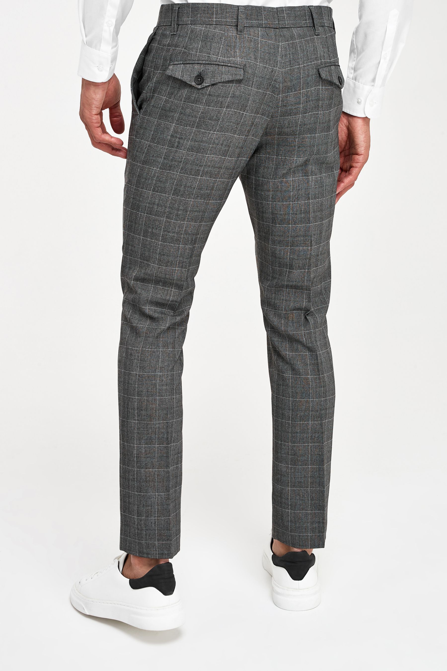 Buy Check Slim Fit Trousers from the Next UK online shop