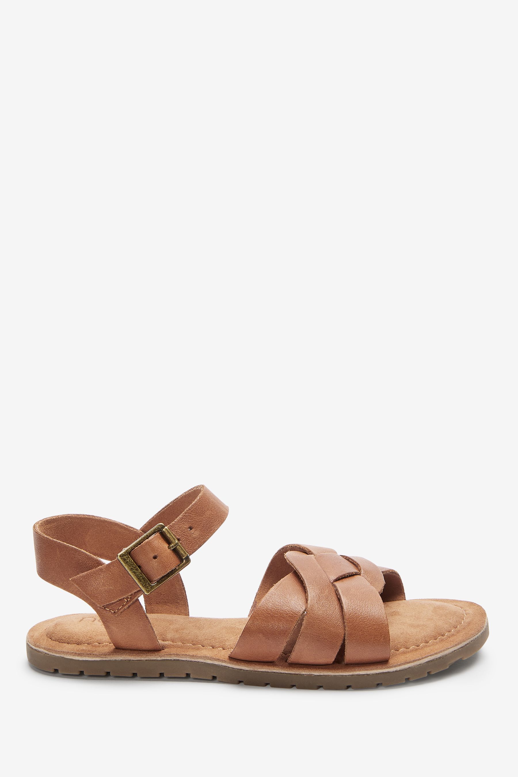 tan weave sandals