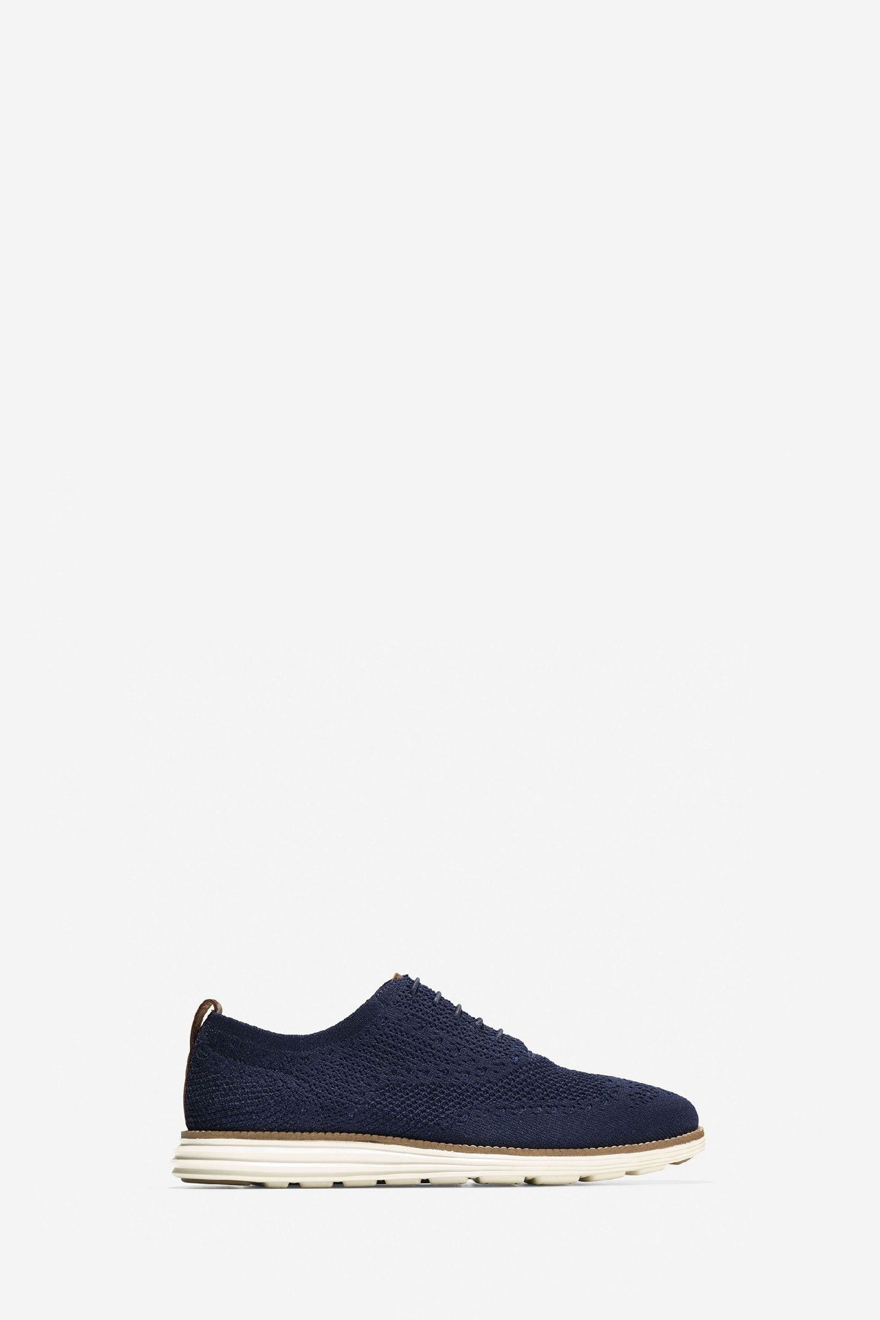 cole haan original grand stitchlite indigo blue wingtip oxfords
