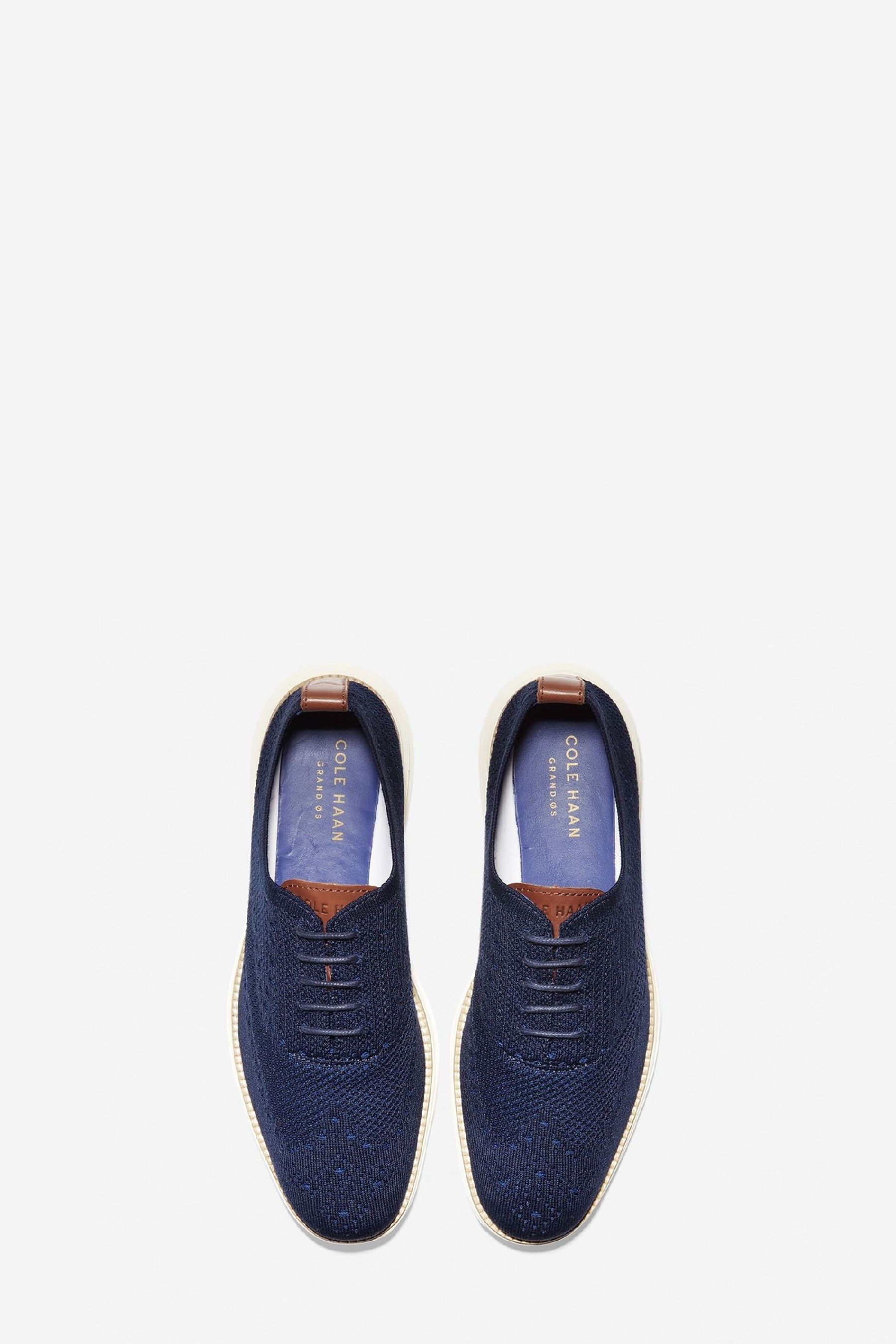 cole haan original grand stitchlite indigo blue wingtip oxfords