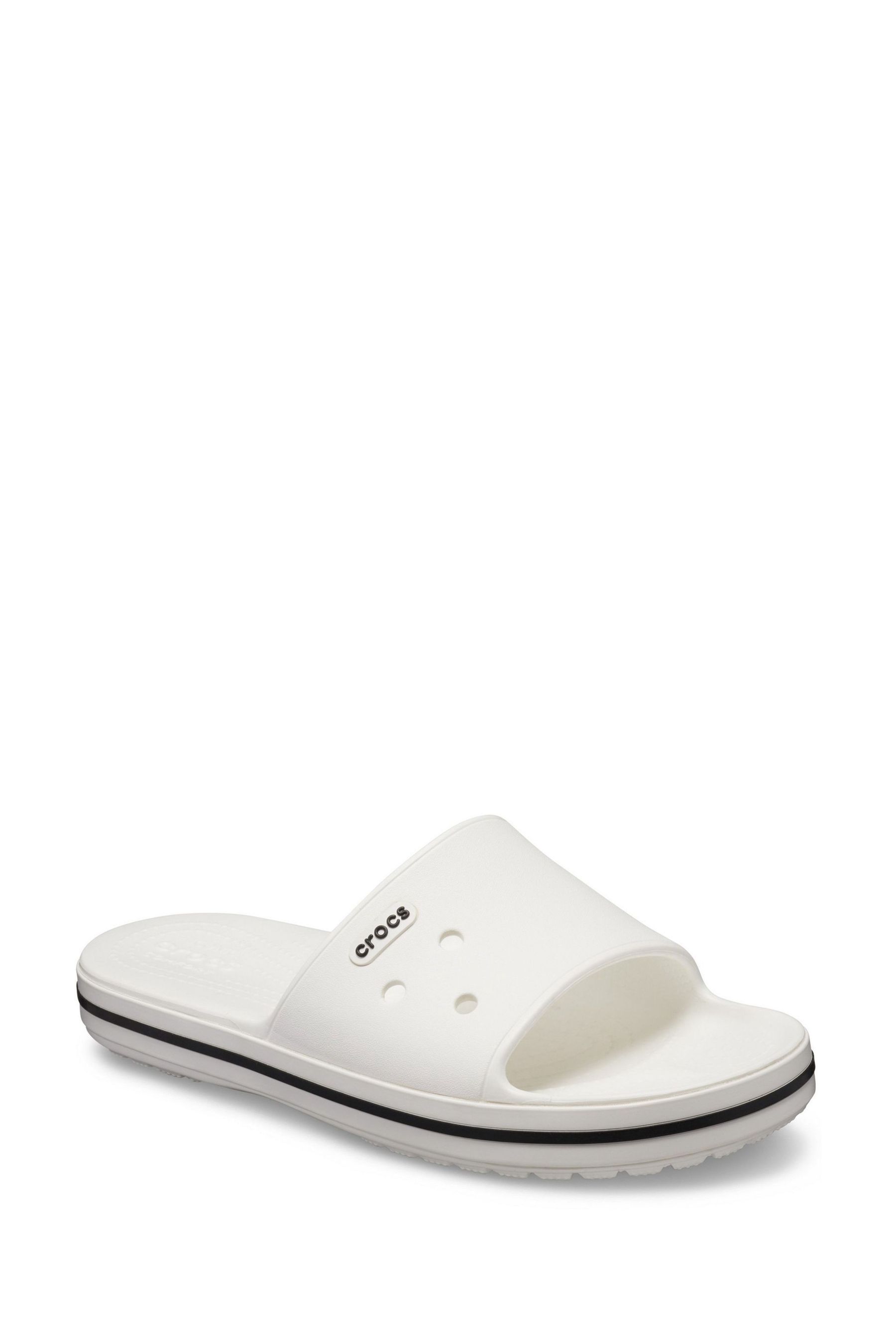crocs sliders white