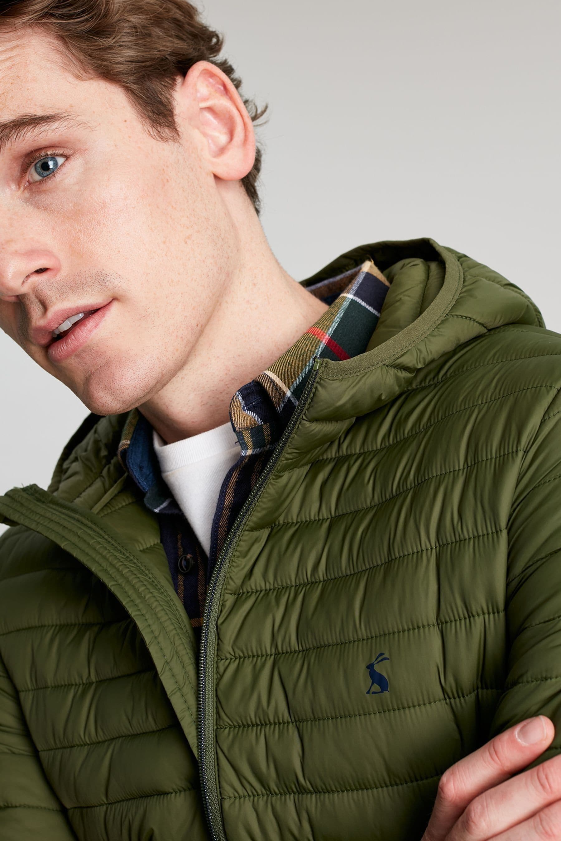 Buy Joules Green Snug Hooded Padded Jacket from Next Ireland