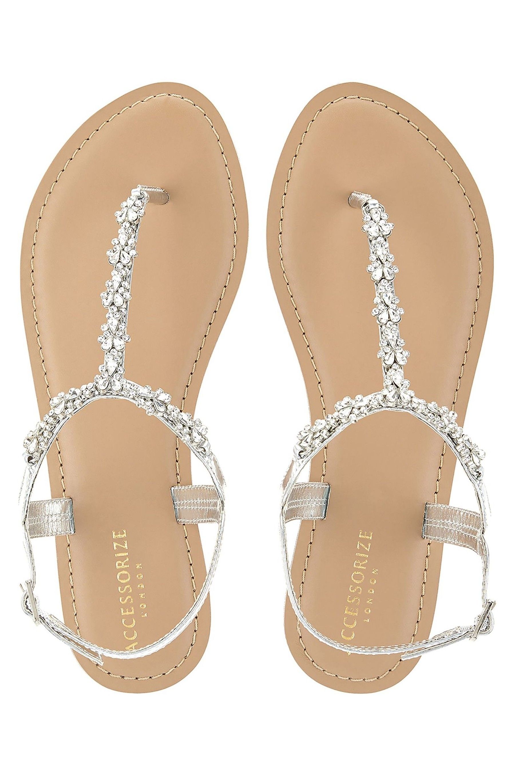 Buy Accessorize Silver Reno Silver Sandals from the Next