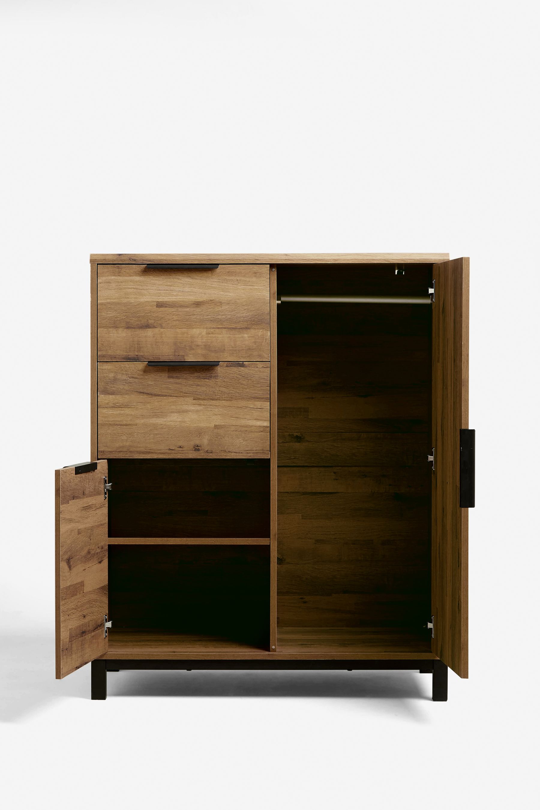 Buy Bronx Oak Effect Low Chest Wardrobe from the Next UK online shop