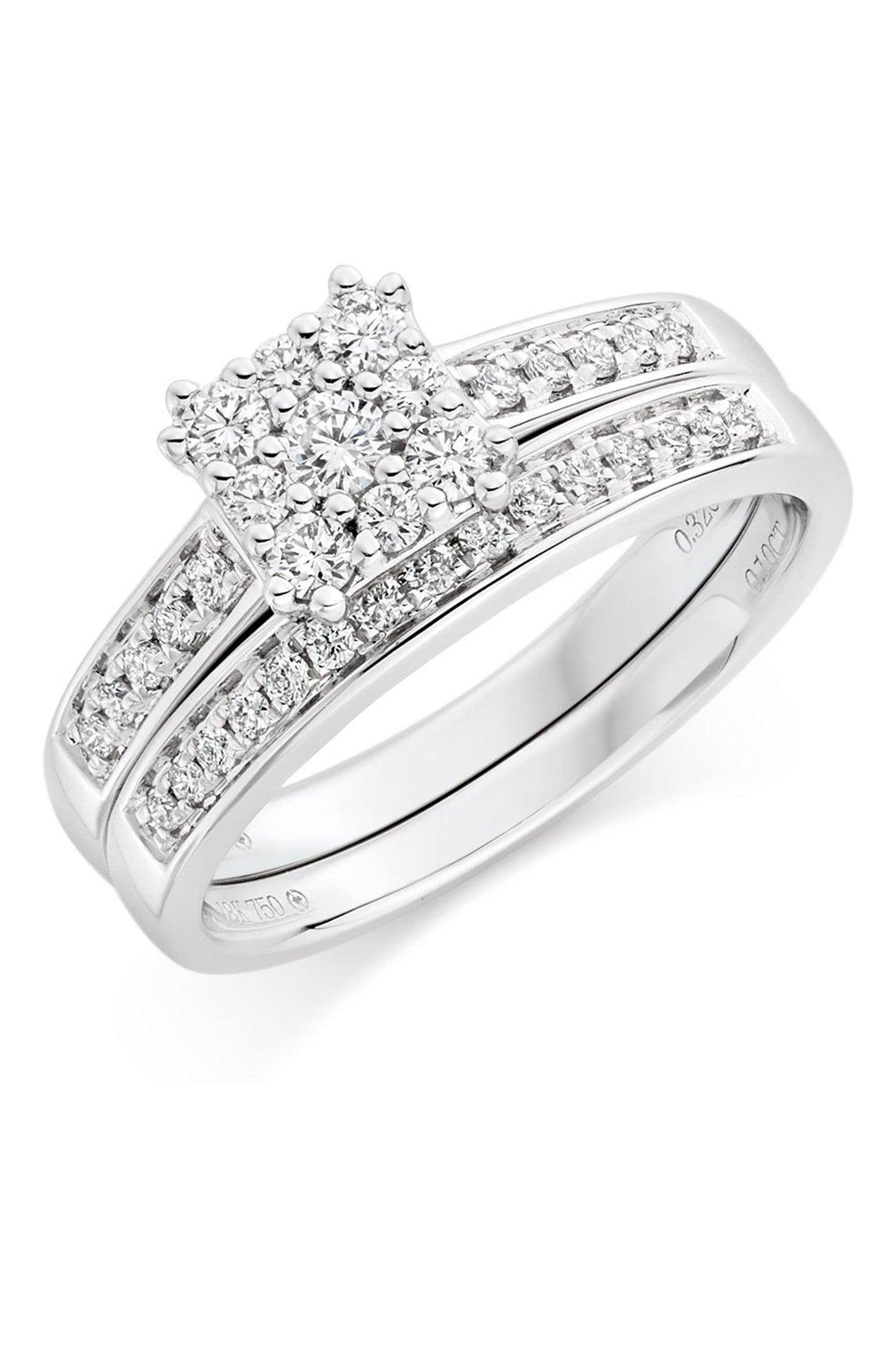 Buy Beaverbrooks 18ct Diamond Bridal Set Rings from the